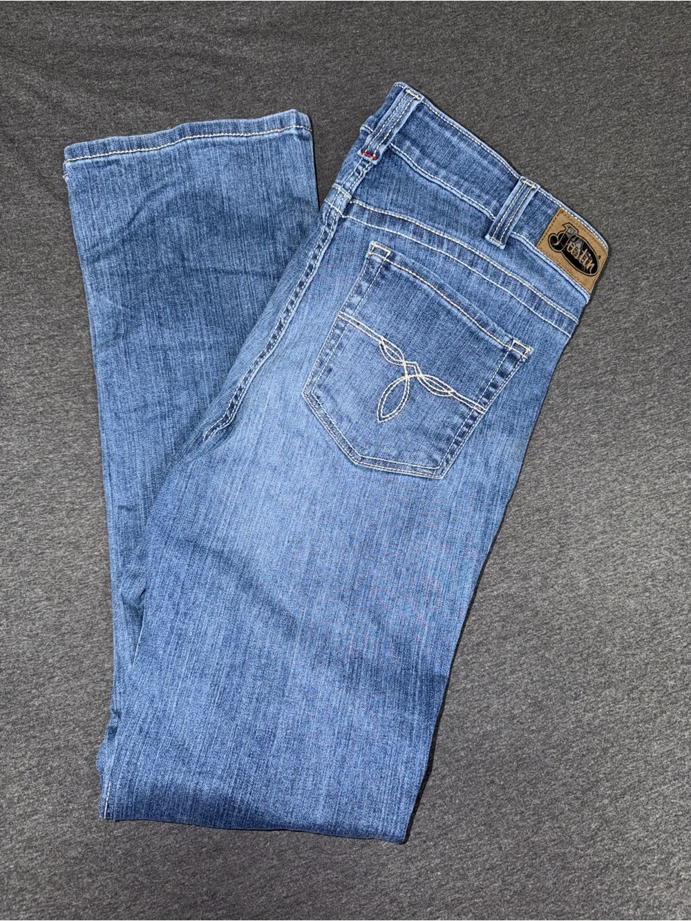 Women’s Justin Boots Blue Jeans Size 32R Bootcut